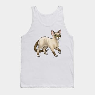 Cat - Devon Rex - Seal Point Tank Top